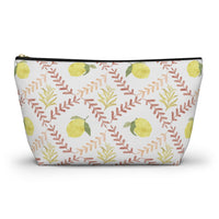 Lemon Tile Accessory Pouch w T-bottom in Pink